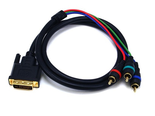 Cable DVI-I vers 3 RCA